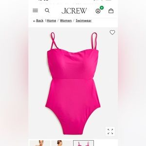 NWT jcrew one piece hot pink